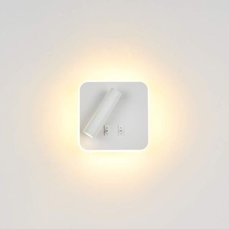 [NEVER USED] Bedside lamps, indoor hotel wall lamps, bed wall lights, hallway wall lamp with switch (12W white/warm white) [Energy class A+]