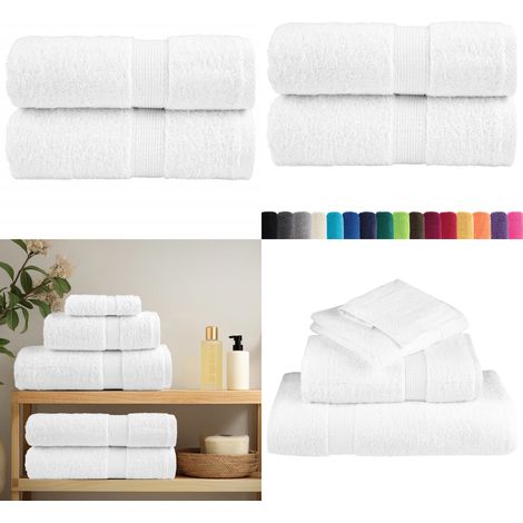 Premium-Waschtücher SOLUND 2 Stk. Weiß 30x30 cm 600 g/m² - Baumwollhandtücher - Gesichts-Handtücher (1/5)