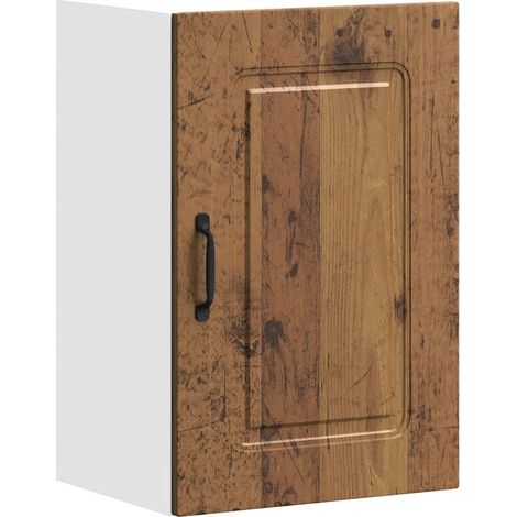 Armario de pared de cocina Kalmar 40 x 31 x 60 cm gran capacidad de almacenamiento estilo vintage madera de ingeniería acabado envejecido 020049978 (1/5)