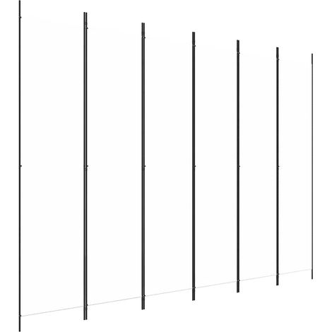 vidaXL Biombo divisor de 6 paneles de tela blanco 300x220 cm (1/2)