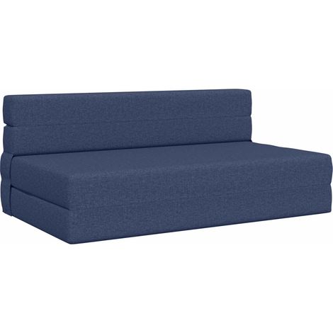Klappsofa Bett Blau 152 x 86,5 x 60 cm Stoff vidaXL