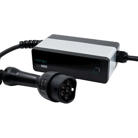 TOPAC EVE01-11R CHARGEUR EV PORTABLE, 11 KW, ALIMENTÉ PAR SHELLY - WI-FI 11 KW, COURANT DE CHARGE RÉGLABLE (6-16 A), PRISE TRIPH