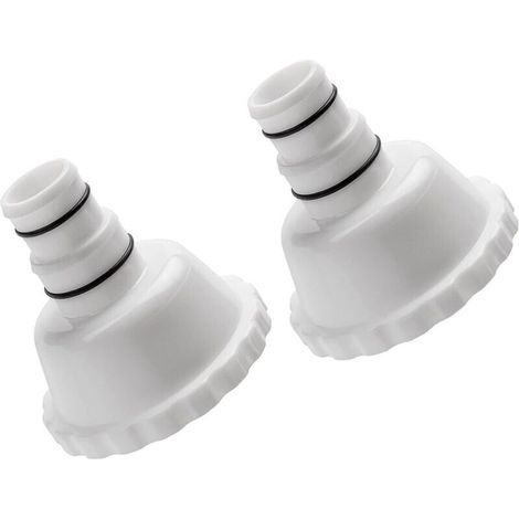Set mit 2 Ersatz-Skimmer-Vakuumadaptern für 1,5"- und 1,25"-Schlauchanschlüsse, kompatibel mit Summer Waves Aufstellpools. (1/5)