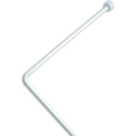 TELAIO ANGOLARE PER TENDE DOCCIA IN BLISTER col. Bianco cm. 80x80x80 IDROWEB (1/2)