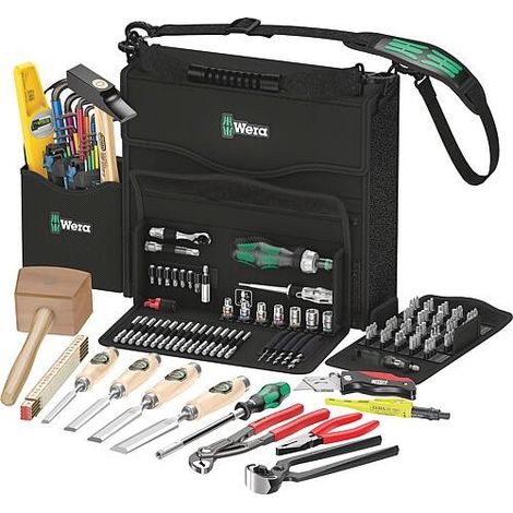 Wera – Coffret multi-outils 134 pièces ergonomique – Pour menuiserie – Compact et léger – Accès rapide aux outils