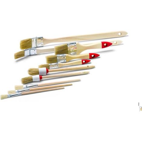 SET 10 BROSSES SOIE BLANCHE