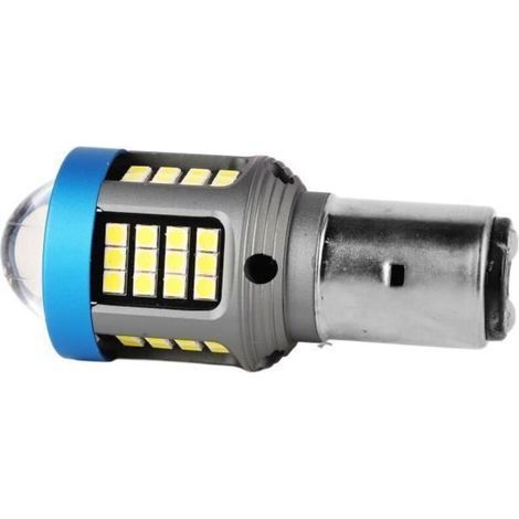 Motorradscheinwerferlampen, hochhelle weiße LED-Motorradscheinwerferlampe, breiter Abstrahlwinkel, Aluminiumlegierung BA20D (1/4)