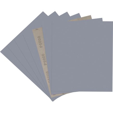 7 Papiers de Verre - 5000 Grains pour Bois, Métal et Carrosserie - Papier Abrasif Humide/Sec 23x28 cm - Idéal pour Ponçage (1/5)