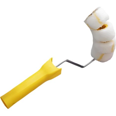3 roues et 4 arcs de roue, brosse à tuyau, rouleau d'échafaudage, filet pour un nettoyage efficace de la peinture, des applications de revêtement, main courante, brosse à tuyau (1/4)