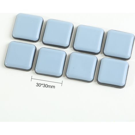 Patins de Meubles, 16 Pièces PTFE Téflon Carré Auto-adhésives Coulisses de Meubles Adaptés Aux Sols et Tapis Lisses (Carré, 3030mm) 20pcs (1/4)