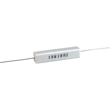 Resistencia Bobinada Axial 18R 10W 5% Medidas 10x9x49mm