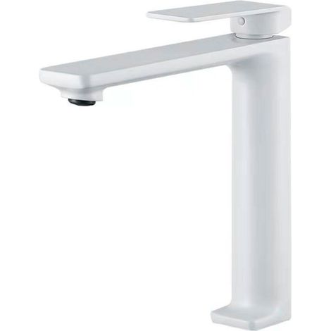 Grifería Monomando de Lavabo Alto Latón Blanco Mate Serie Fiyi IMEX (1/2)
