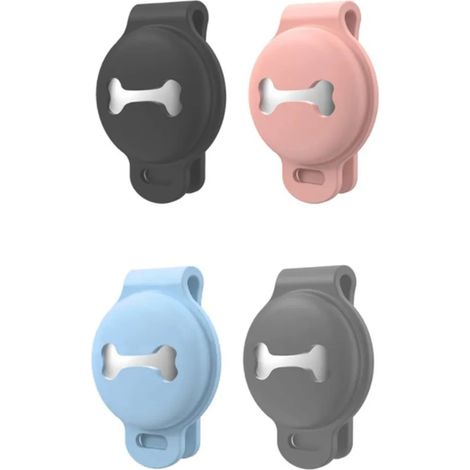 Funda de silicona para AirTag con colgante para perros y mascotas, compatible con rastreador GPS, llavero AirTrack diseño moderno (1/5)