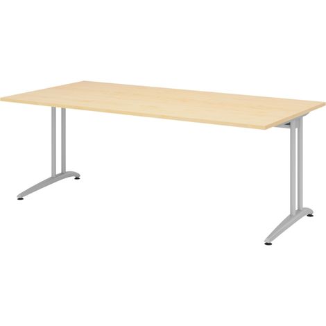 bümö Schreibtisch Serie-B Rechteck: 200 x 100 cm Ahorn (1/5)