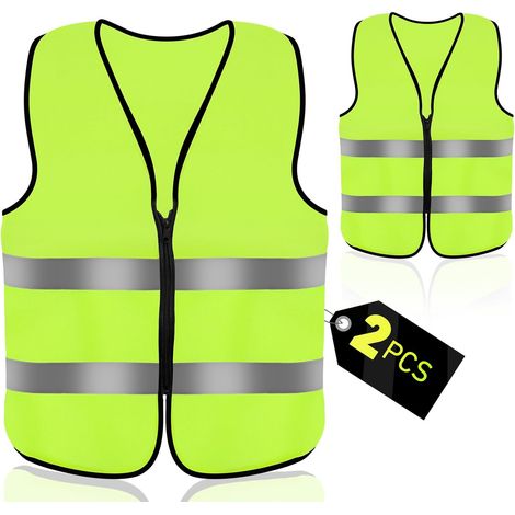 Gilet Jaune Fluo de Sécurité Aerzouser pour Adulte - Haute Visibilité avec Bandes Réfléchissantes pour Secours Routier (1/5)
