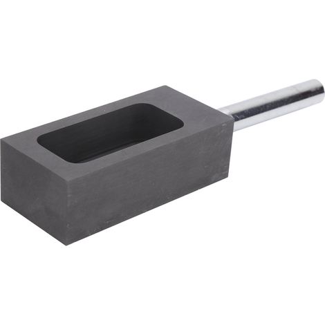Graphitform mit Griff, Form zum Schmelzen von Gold und Silber, 95 x 45 x 30 mm (1/5)