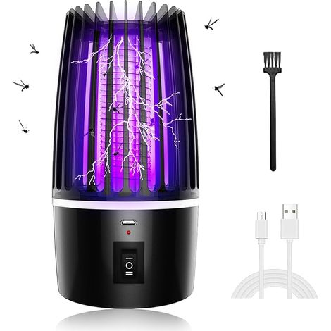 Lampe anti-moustique électrique pour la maison, insecticide et répulsif contre les moustiques rechargeable de 4000 mAh, anti-moustiques pour l'intérieur et l'extérieur, prévention et contrôle des mous (1/5)