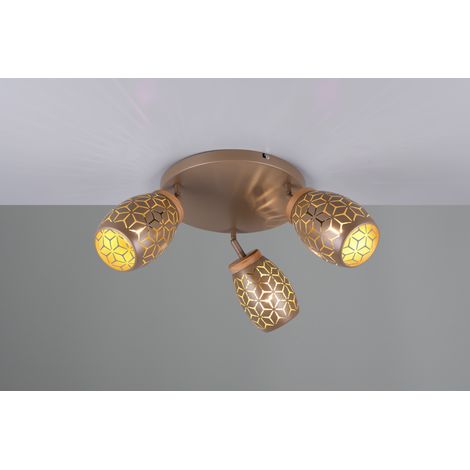 Trio Deckenleuchte Bidar Ø 58 cm warmweiß coffee