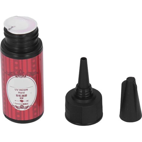Colle UV 25g non toxique rouge résine cristal transparente durcissement rapide étanche bouteille étanche sans fuite (1/5)