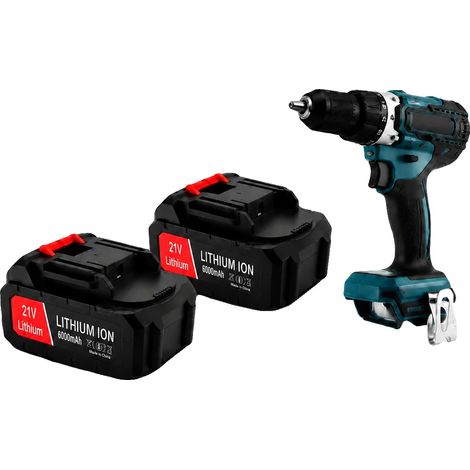 Batterie de remplacement, capacité de 6000mAh, compatible avec divers outils électriques, 2PCS 6.0Ah-DDF487 X1 (1/2)