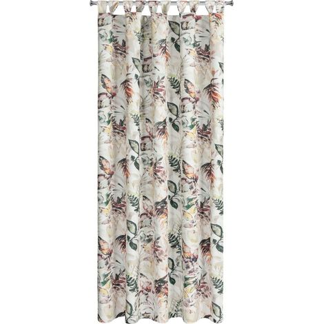 Tenda pronta 155x240 Garden 2, bianca, colorata, fiori per il giardino, impermeabile, fissata con bretelle/velcro Eurofirany (1/5)