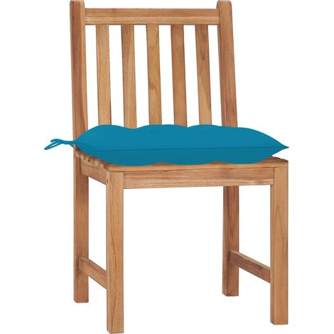 Maison Exclusive - Gartenstühle 4 Stk. mit Kissen Massivholz Teak
