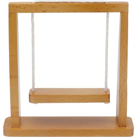 Balancelle en bois miniature 1:12 meuble de scène miniature accessoire maison de poupée pour enfants dès 3 ans (1/5)