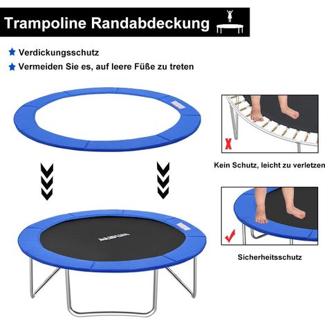 Coussin De Protection Pour Trampoline Ø244/305/366 cm Des Bords Ressort Anti-UV Indéchirable PVC PE Pièces De Rechange (1/5)