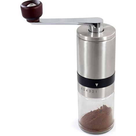 Moulin à Café Manuel Portable, Moulin à Main avec Réglages Ajustables et Mécanisme en Céramique, Idéal pour Maison, Voyage et Bureau (1/4)