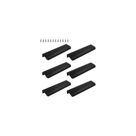 Lot de 6 poignées de tiroir Sollbry pour meubles, bords noirs, pour portes, tiroirs de cuisine, commodes, armoires, placards, entraxe de 13,7 cm (5,4 pouces). (1/5)