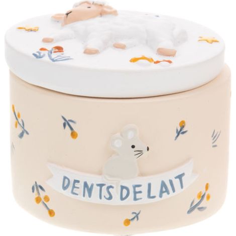 Petite boite à dents de lait en résine mouton (1/2)