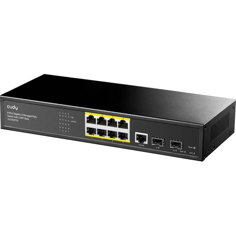 Cudy GS2008S2 switch Gestionado L2 Gigabit Ethernet (10/100/1000) 1U Negro