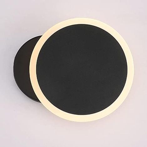 s Murales Noires LED Creative Bricolage Chambre Décoration Murale Lumières Simple Et Moderne Murale Ronde Acrylique Lampes Murales Pour Cuisine Couloir Escaliers s Luminaires (1/5)