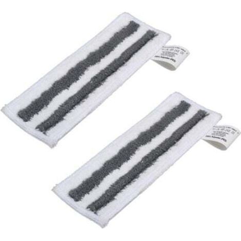 Lingette pour Nettoyeur Vapeur Karcher Easyfix SC2 SC3 SC4 SC5 Chiffons Serpillières Bonnettes en Microfibre pour Karcher Easyfix SC Série (rayure grise 2pcs) (1/4)