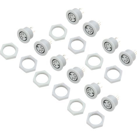 Ensemble de 10 Douilles 5 Broches avec Écrous pour Appareil TENS et Électrothérapie (1/5)