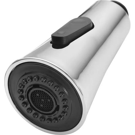 Verlängerbarer Wasserhahnbelüfter, spritzwassergeschützt, ausziehbarer Ersatzkopf in Trompetenform, wassersparendes Küchenzubehör, Chromfinish-lsw