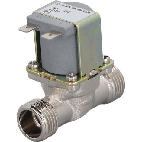 Électrovanne électrique 12 V CC, filetage G1/2 pouce, vanne de vidange d'eau haute température pour distributeur, lave-linge, lave-vaisselle (1/5)