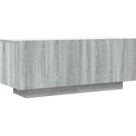 Mueble TV multimedia estantería para televisión buffet para televisión comedor salón dormitorio sonoma 100 x 35 x 40 cm madera contrachapada gris 020028327