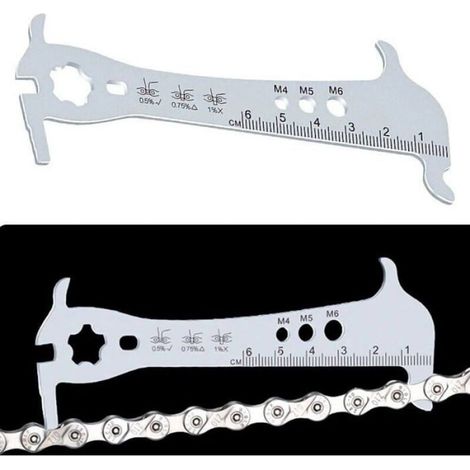 Indicateur d'usure de chaîne de vélo, outil en inox pour vérifier l'usure des chaînes Odipie (1/5)