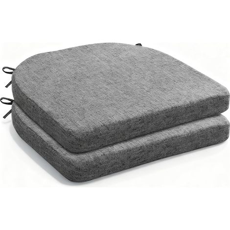Set of 2 Outdoor Chair Cushions, 42 x 43 cm, Garden Chair Cushion, Outdoor Chair Cushion, Garden Furniture Cushion, Weatherproof (1/5)