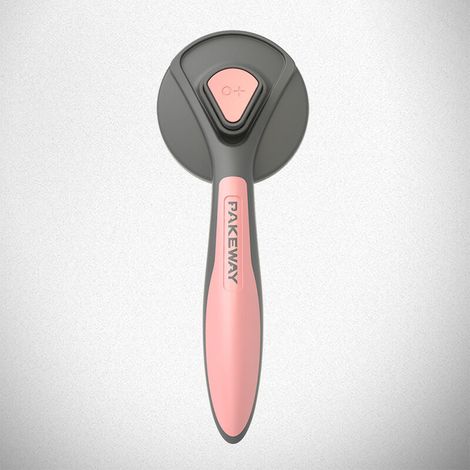 Peigne pour animaux de compagnie pour enlever les poils flottants Peigne pour chats Nettoyage de la brosse en un clic Peigne à cheveux Peigne à épingles pour chats gris(fleur de pêcher romantique) (1/5)