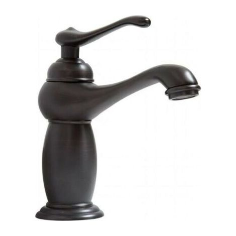 Robinet de lavabo en céramique en laiton noir, robinet rétro de lavabo chaud et froid, lavabo de comptoir de salle de bains-robinet lavabo vasque (1/5)