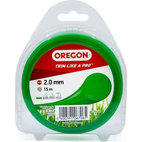Hilo de desbrozadora Redondo Nylon Verde ø2.0mm/15m Oregon 69-356-GR (1/4)