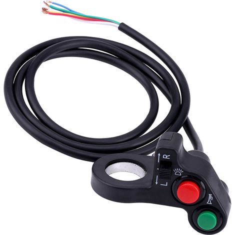 22-mm-Motorradlenkerschalter (7/8 Zoll) für Scheinwerfer, Blinker und Hupe, Druckknopf Ein/Aus (1/5)