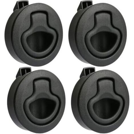Lot de 4 serrures Push Lock pour camping-car, serrure à clapet, meuble, trappe d'accès, hublot ras, casier, ascenseur tiroir, camping-car - (1/5)