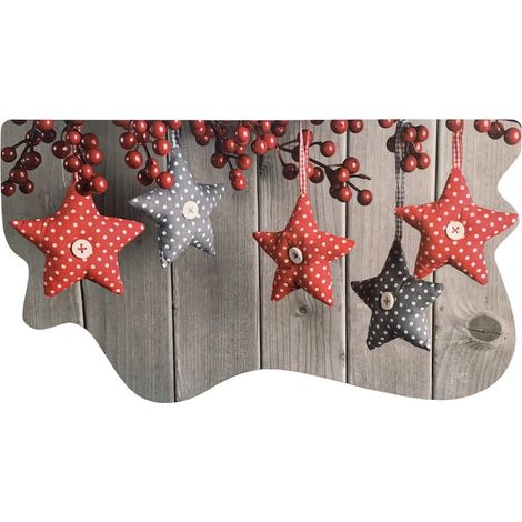 Tappeto Cucina Natale Natalizio Gomma Pvc 50x90 Cm Moderno Antimacchia Antiscivolo Addobbi Natalizi (A) (1/5)