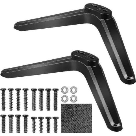 Lot de 2 supports de fixation pour téléviseur, supports de table avec vis (1/2)