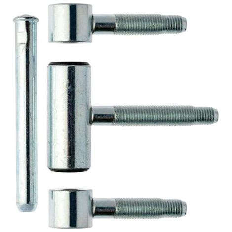 Paumelle 3 pièces bois avec nb. zingué Galets ø 20. poids de porte 80kg (Par 10) (1/4)