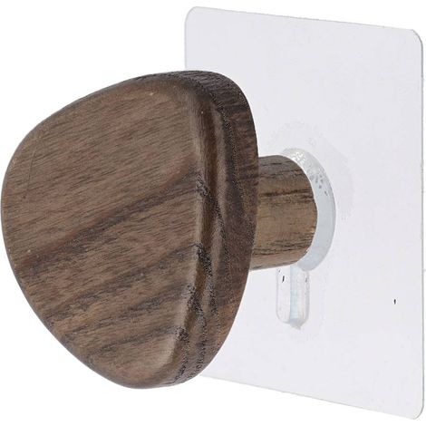 Haken aus holz in form eines kieselsteins, mittelgrosses modell - braun - Tendance (1/2)