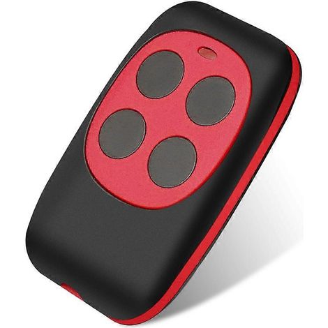 Télécommande sans fil 433 MHz pour porte de garage (duplicata de télécommande), rouge. (1/5)